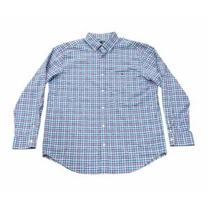 Vineyard Vines Performance Mens Classic Fit Tucker Shirt Stretch Large Blue Pink